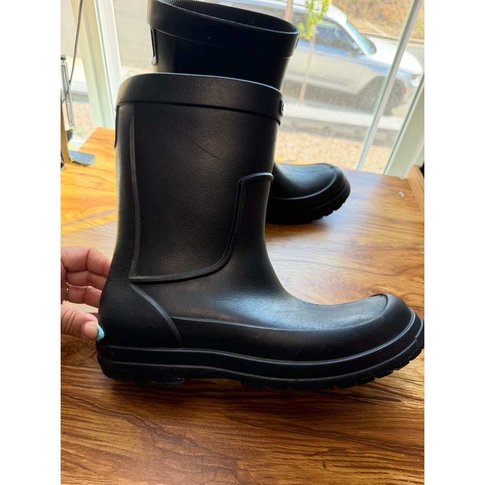 Crocs Alcast Black Waterproof Pull On Rain Boots Men's Size 9